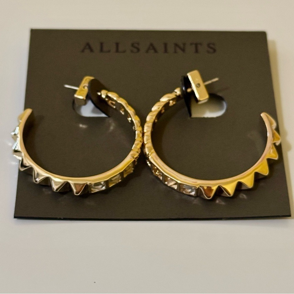 AllSaints New Mia Mix Studded Hoop Earrings